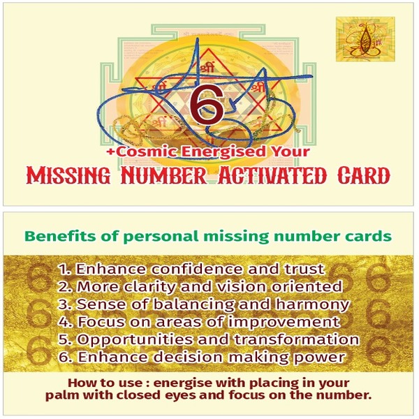 ENERGISED MISSING NUMBER CARD 6